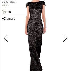 Black sequin formal gown